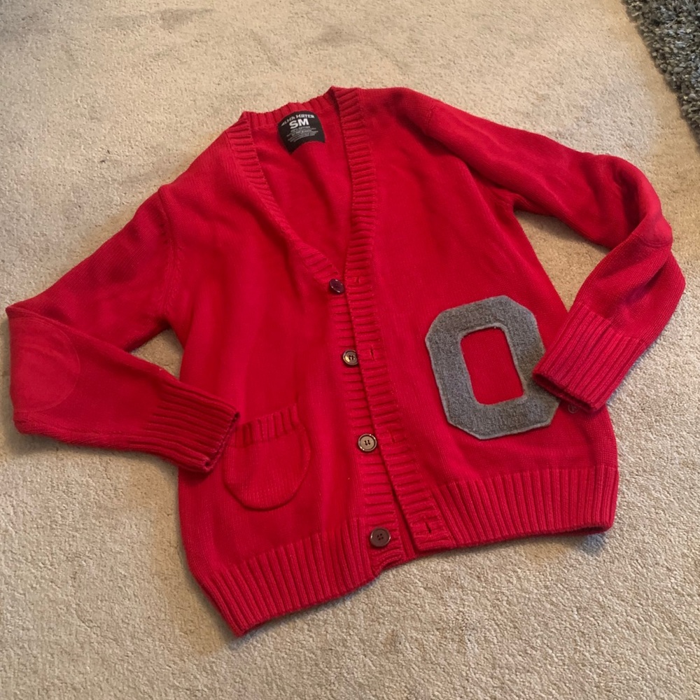 Ohio State varsity cardigan sweater - size small